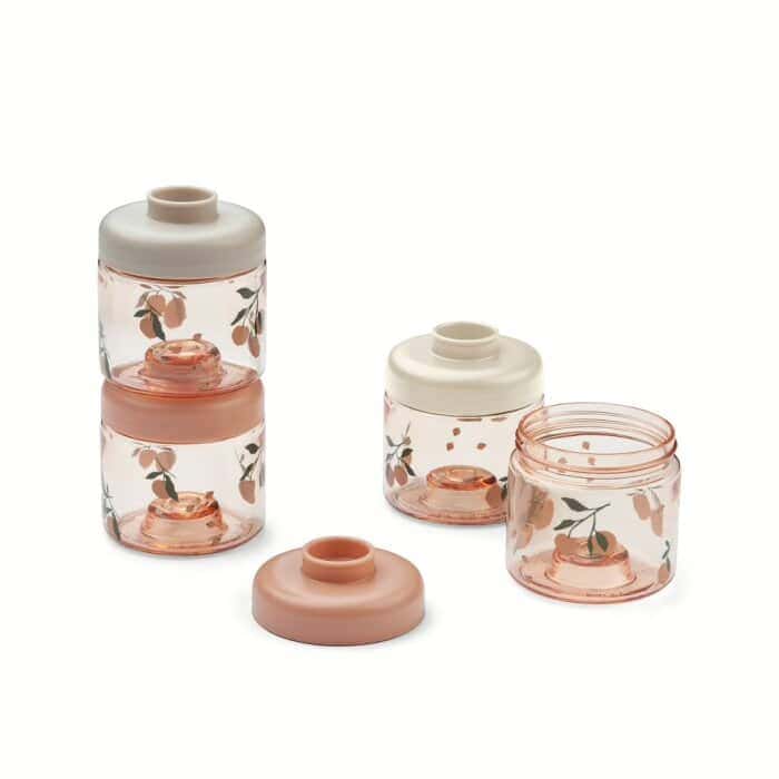 Pack 4 caixas | Dominique Baby Food Tritan | Peach / Sea shell