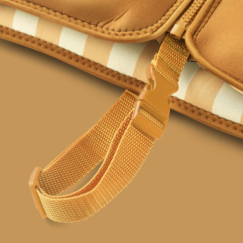 Colete Flutuador de Aprendizagem | Stripe Creme de la creme Yellow mellow