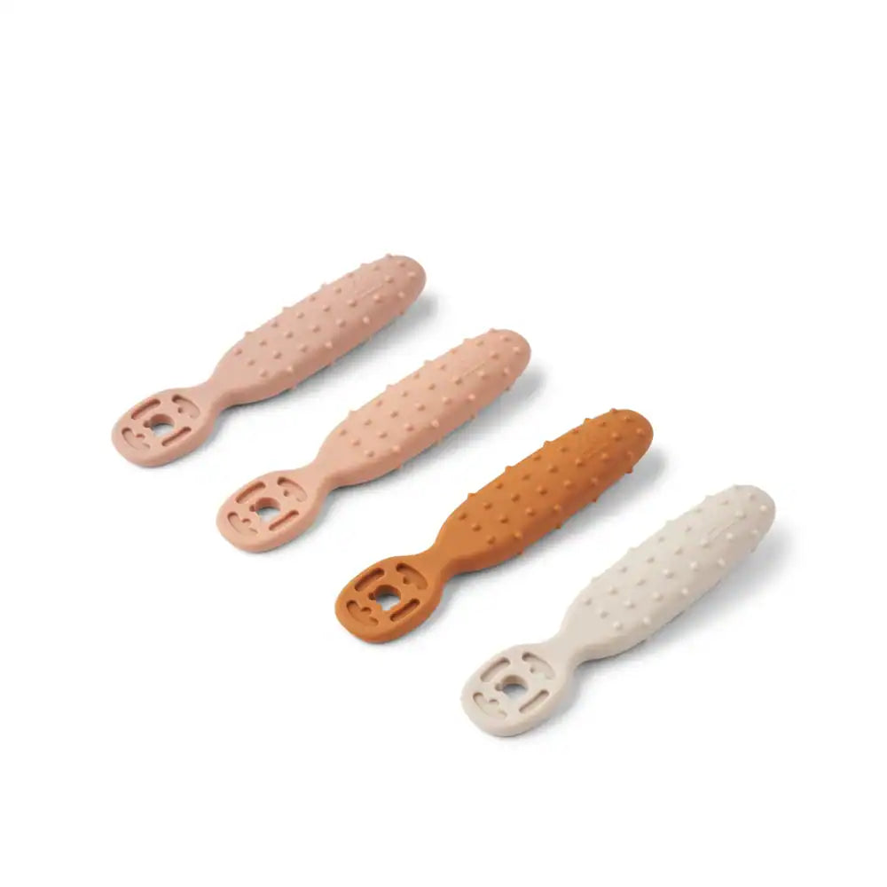Pack 4 colheres | Aprendizagem | Caelia Baby | Pale tuscany multi mix