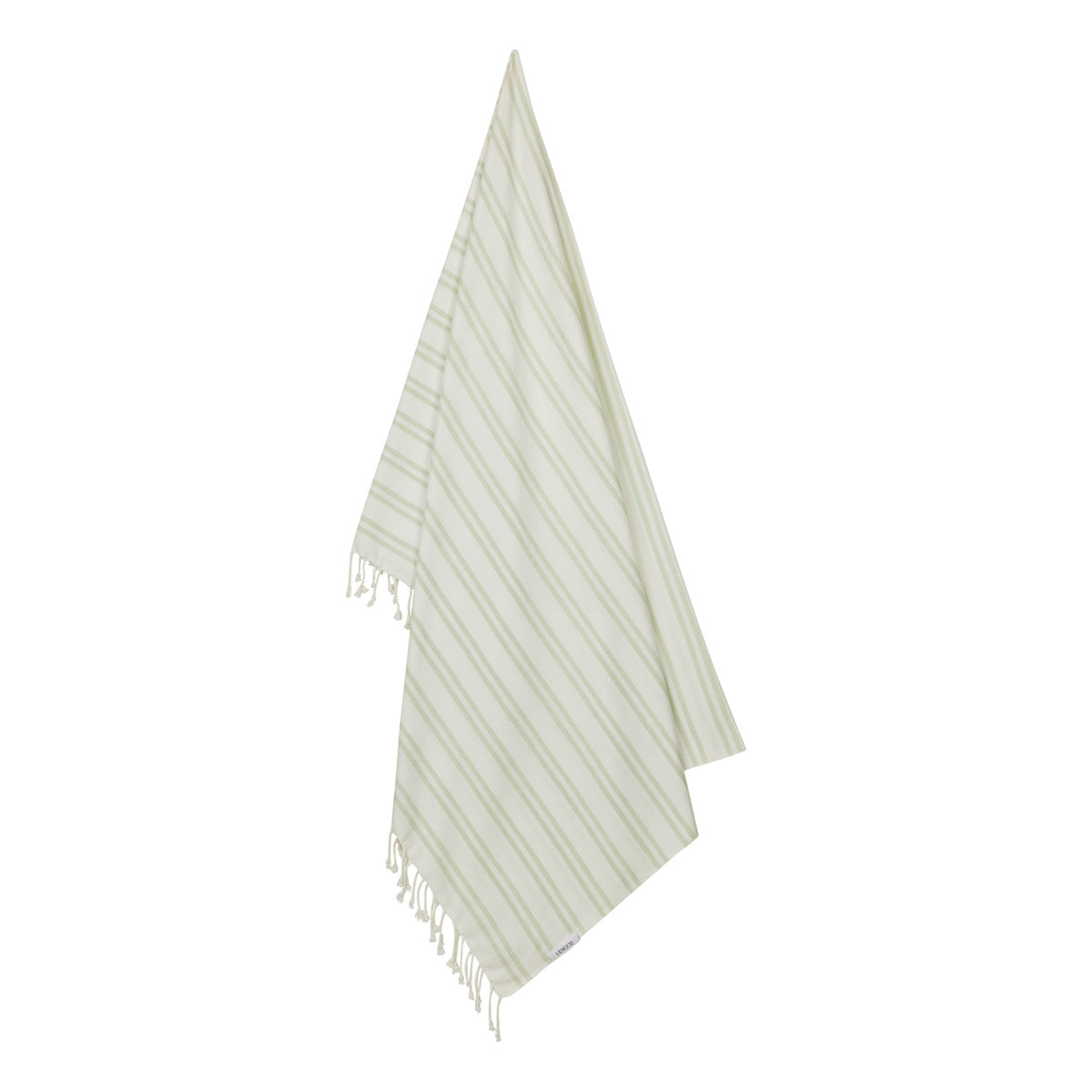 Toalha de praia hammam Liewood Dusty Mint com franjas