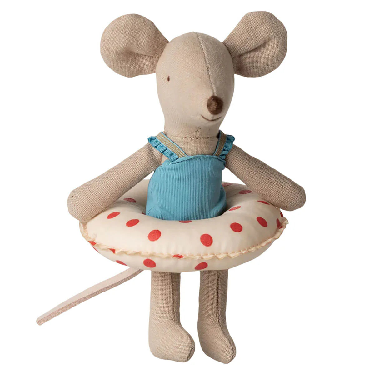 Beach mouse with float | Maileg | Little sister | Red dots