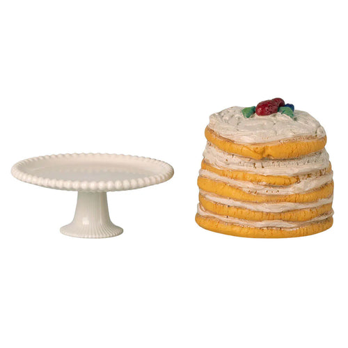 Bolo de Festa e Suporte para Bolo | Maileg | Mouse | Off white