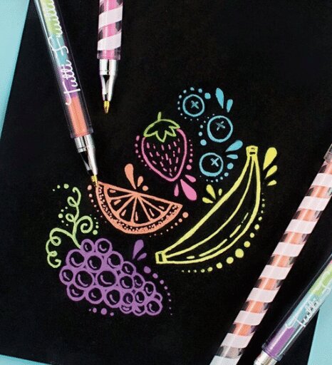 Canetas de Gel com Aromas de Frutas