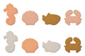 Mini Bath Math | Pack 8 | Paola | Sea creature / Rose multi mix