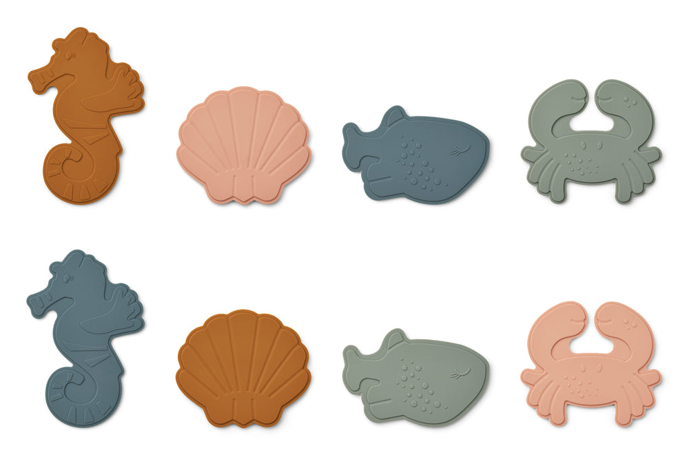Mini Bath Math | Pack 8 | Paola | Sea creature / Mustard multi mix
