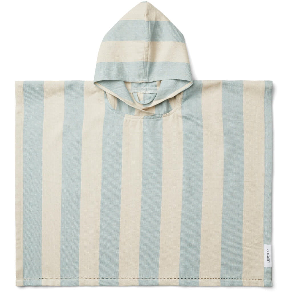 Poncho | Roomie | Sea blue / Creme