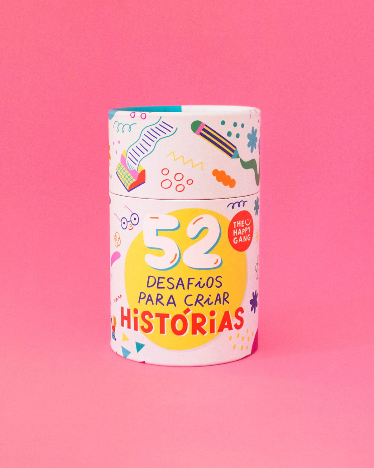 52 desafios - Criar Histórias - caixa do jogo The Happy Gang