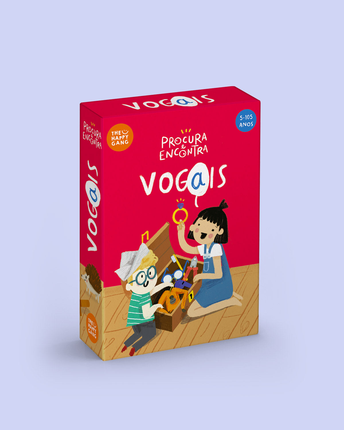 Brain Away - Procura e Encontra VOGAIS - caixa do jogo The Happy Gang