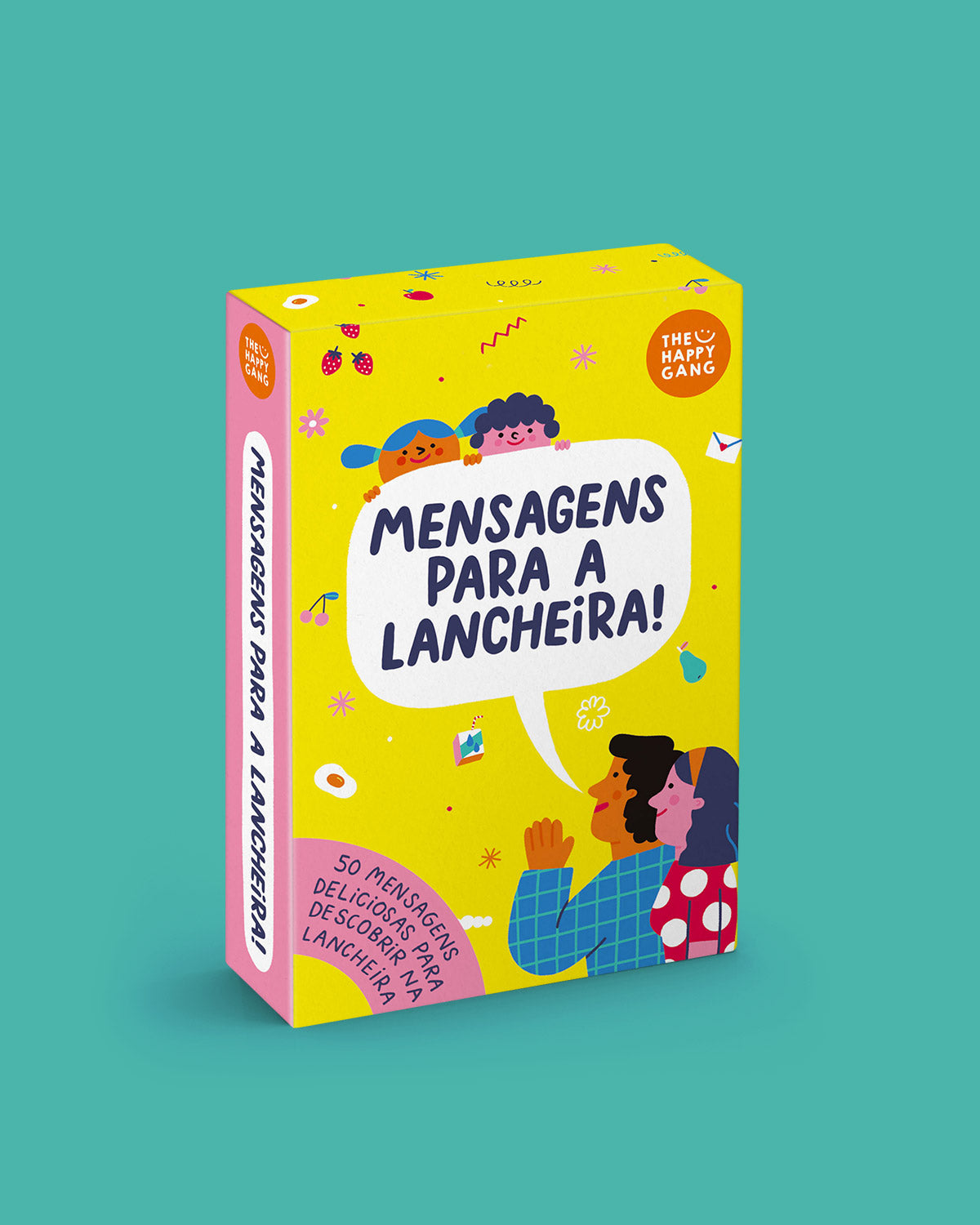 Mensagens para a Lancheira! - caixa do jogo The Happy Gang