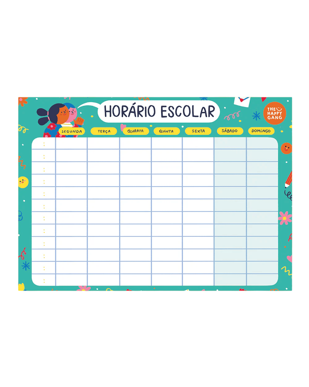Horário Escolar Magnético | Happy Colors