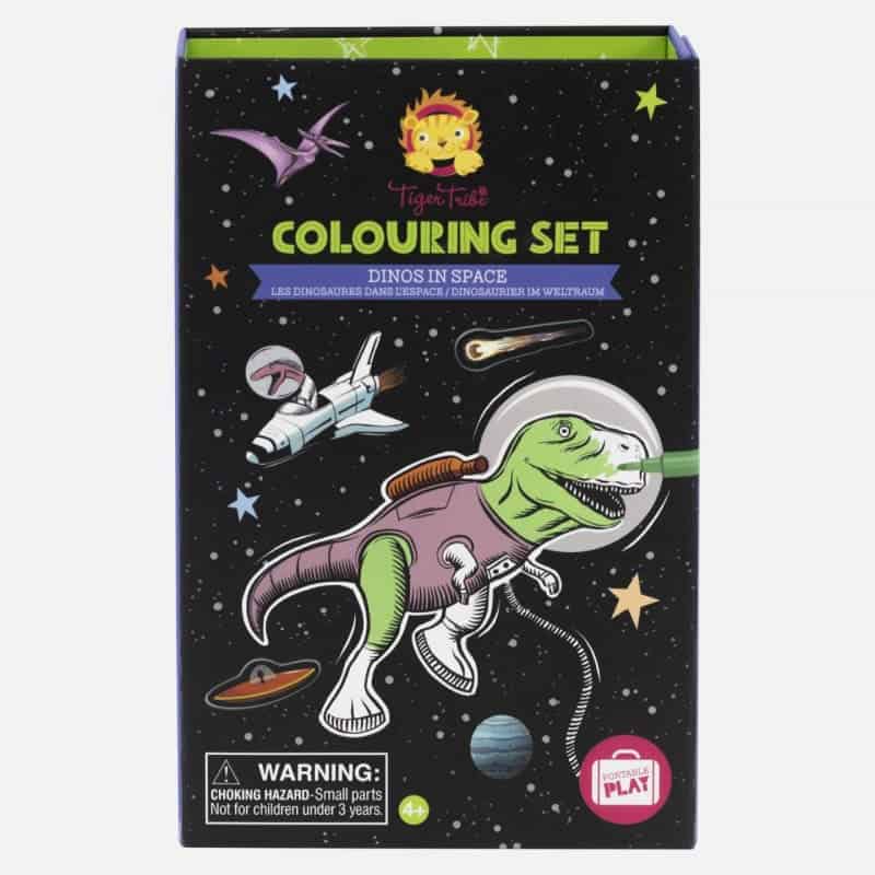 Set de Colorir | Dinos in Space