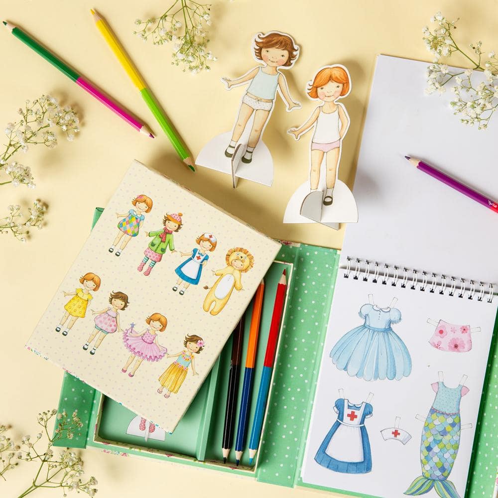 Kit Bonecas de Papel Vintage