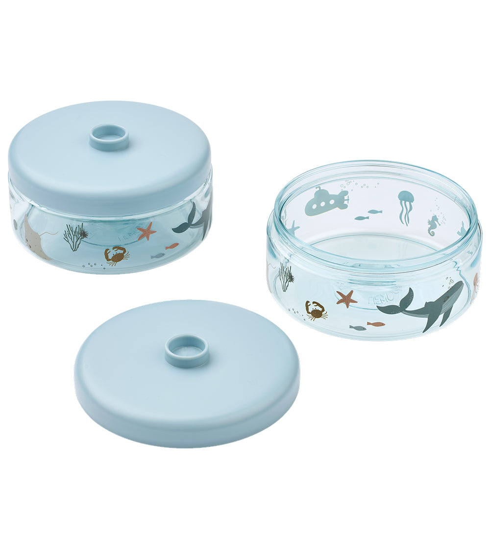 Pack 2 caixas | 500ml | Dominique Food Tritan | Sea creature | Sandy