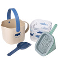 Conjunto Balde de Areia | 5 Peças | Shark / Dove blue