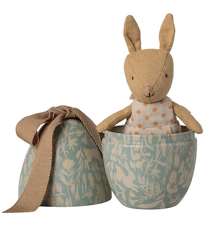 Easter Egg with micro rabbit | Maileg | Small | Dusty blue