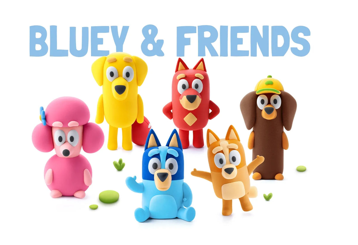 Plasticina Bluey & Friends Rusty Hey Clay - imagem 3