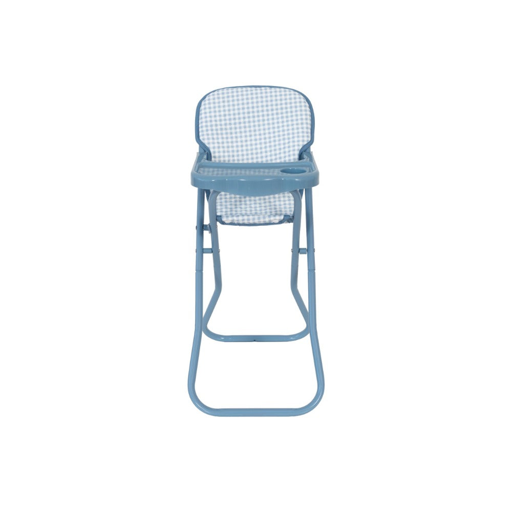 Cadeira Alta para Bonecas Tutete Vichy Blue