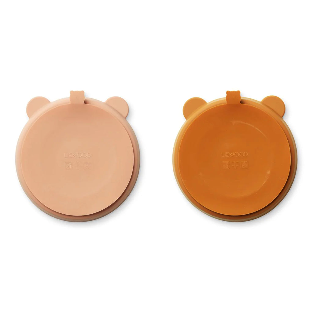 Prato Silicone com Divisoria | Mustard | Tuscany Rose Mix