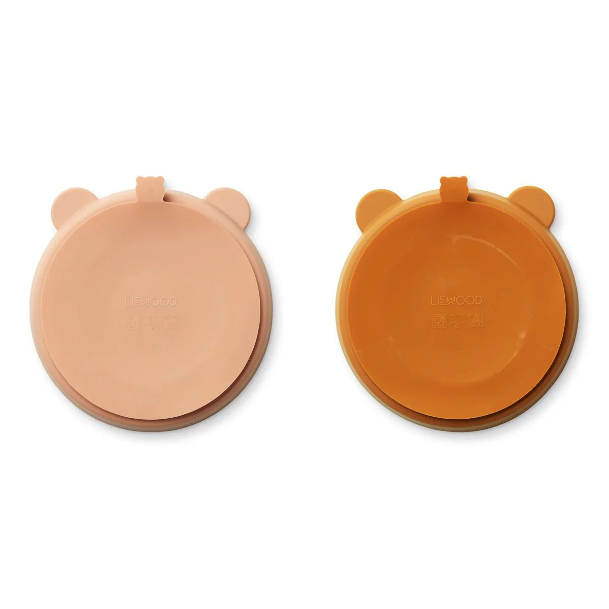 Prato Silicone com Divisoria | Mustard | Tuscany Rose Mix