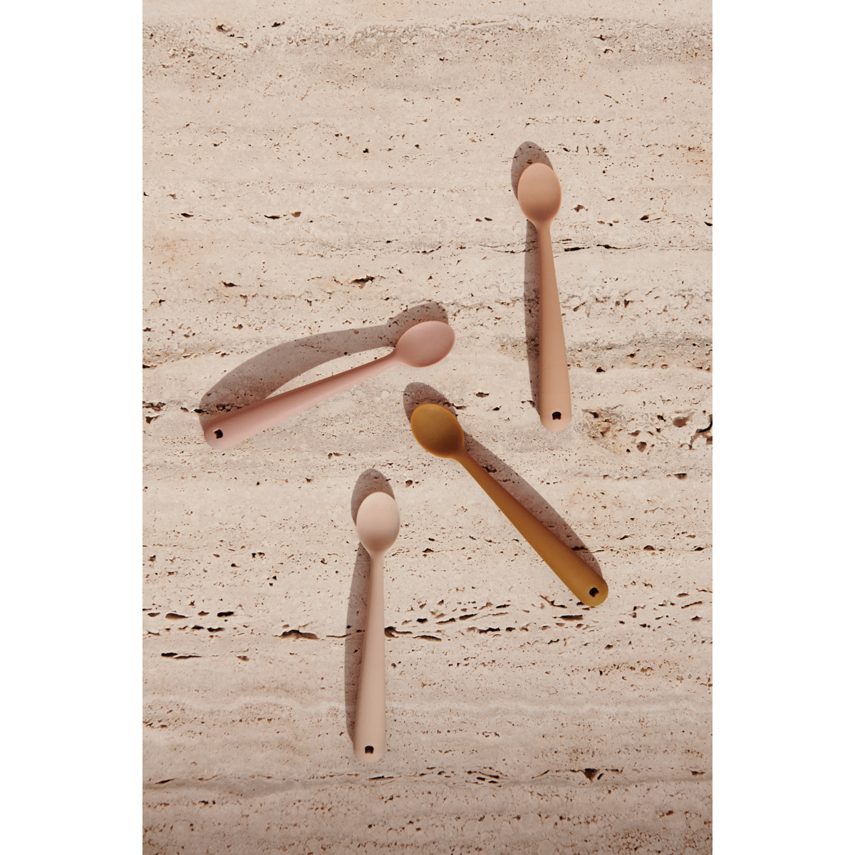 Pack 4 Colheres de Silicone Liewood Tuscany Rose