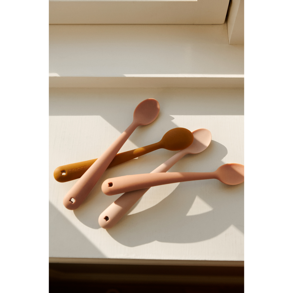 Pack 4 Colheres de Silicone Liewood Tuscany Rose