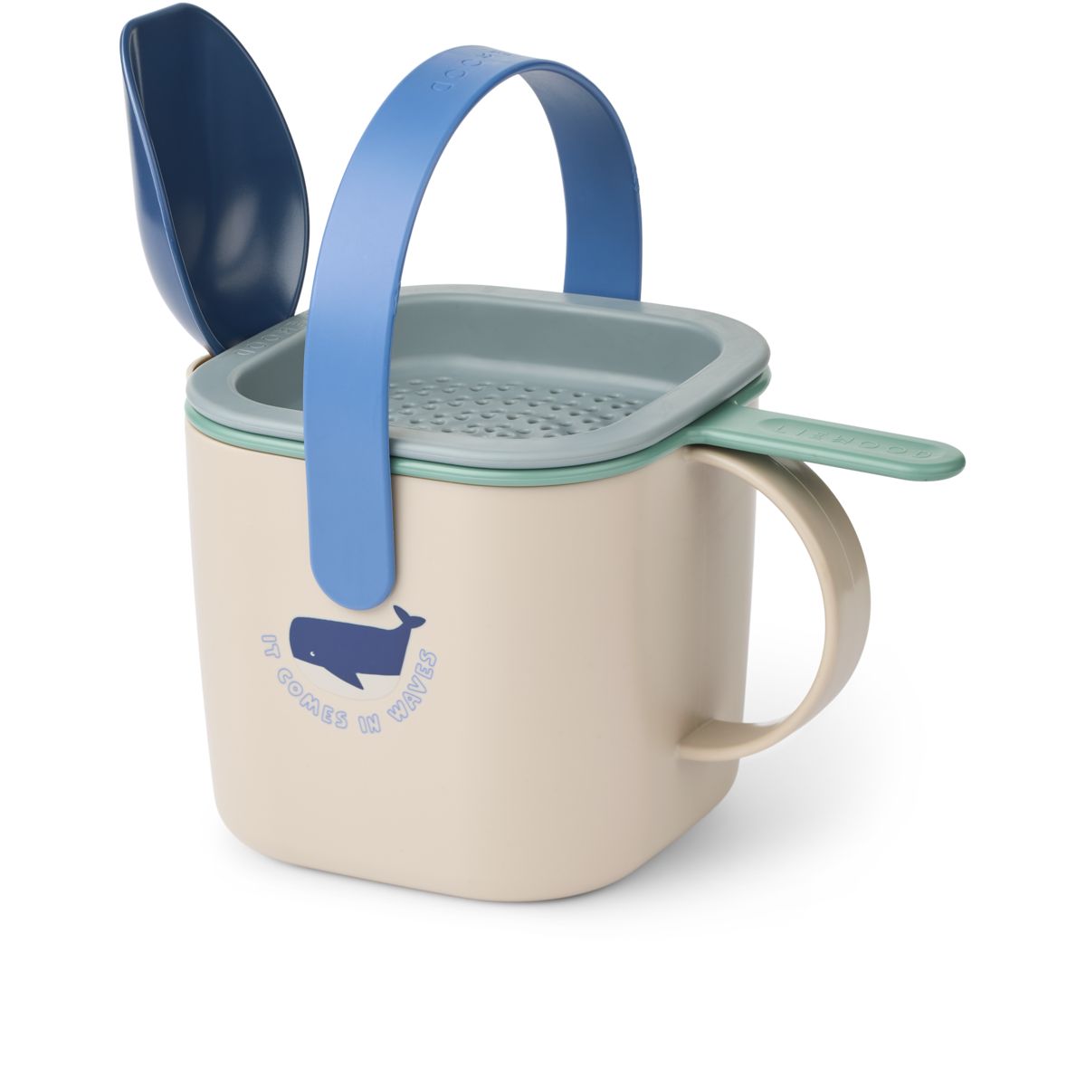 Conjunto Balde de Areia Roald 5 Peças Liewood Shark / Dove blue