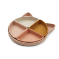 Prato Silicone com Divisoria | Arne | Cat rose multi mix