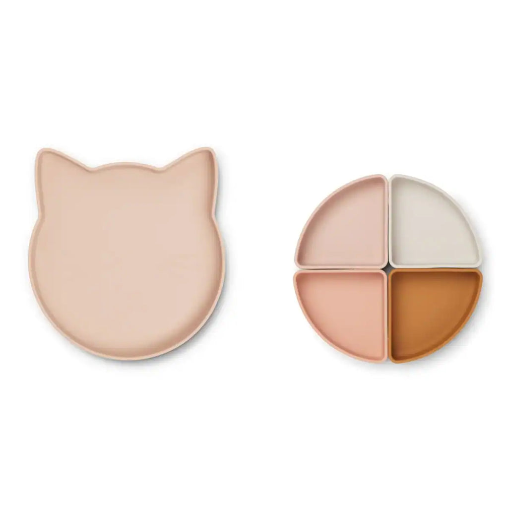 Prato Silicone com Divisoria | Arne | Cat rose multi mix