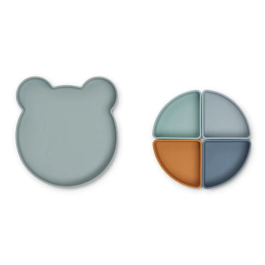 Prato Silicone com Divisoria | Arne | Mr Bear blue fog multi mix