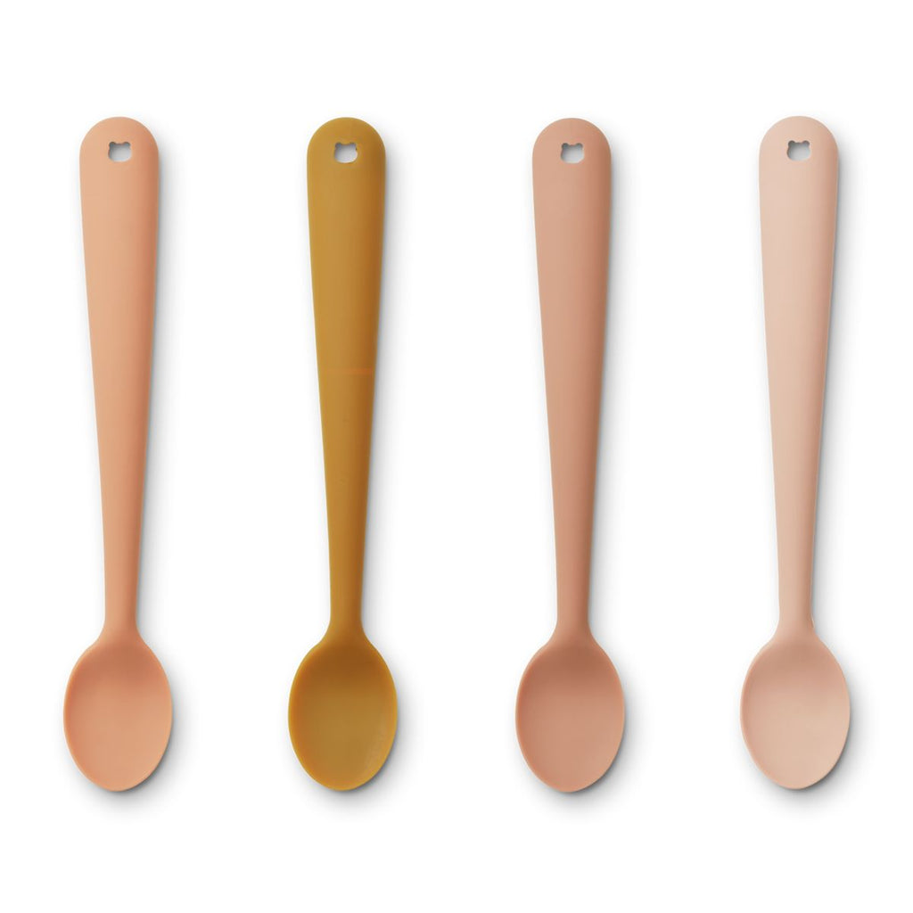 Pack 4 Colheres de Silicone Liewood Tuscany Rose