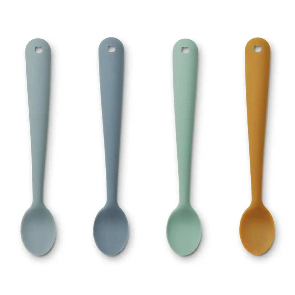 Pack 4 Silicone Spoon | Multi mix | Blue multi mix