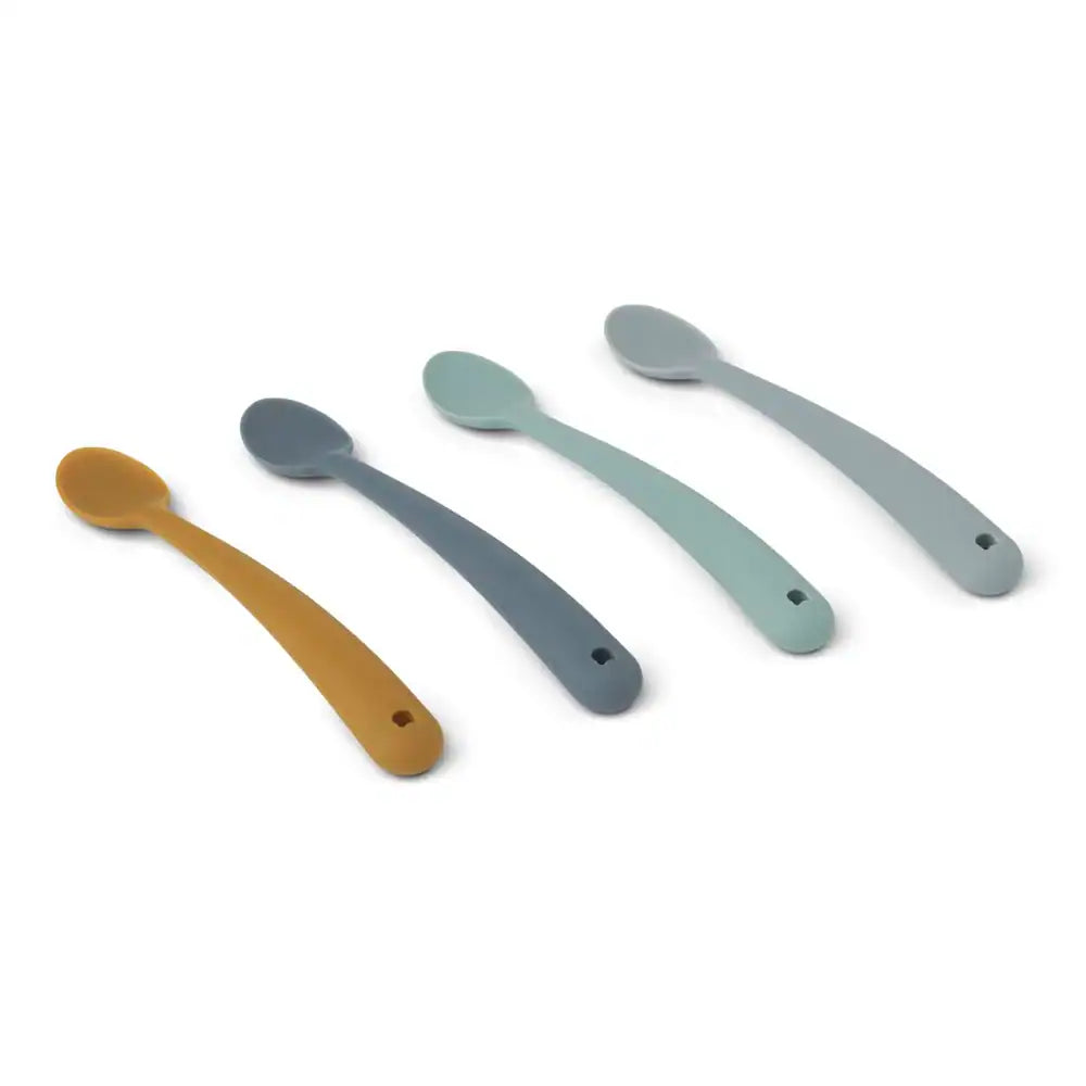 Pack 4 Silicone Spoon | Multi mix | Blue multi mix