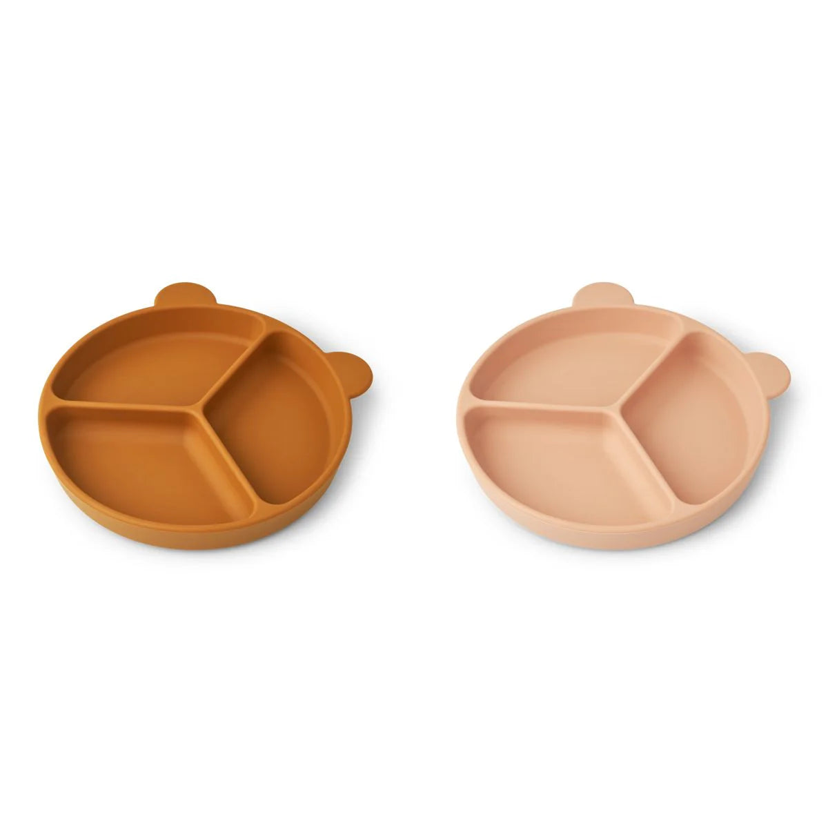 Prato Silicone com Divisoria | Mustard | Tuscany Rose Mix