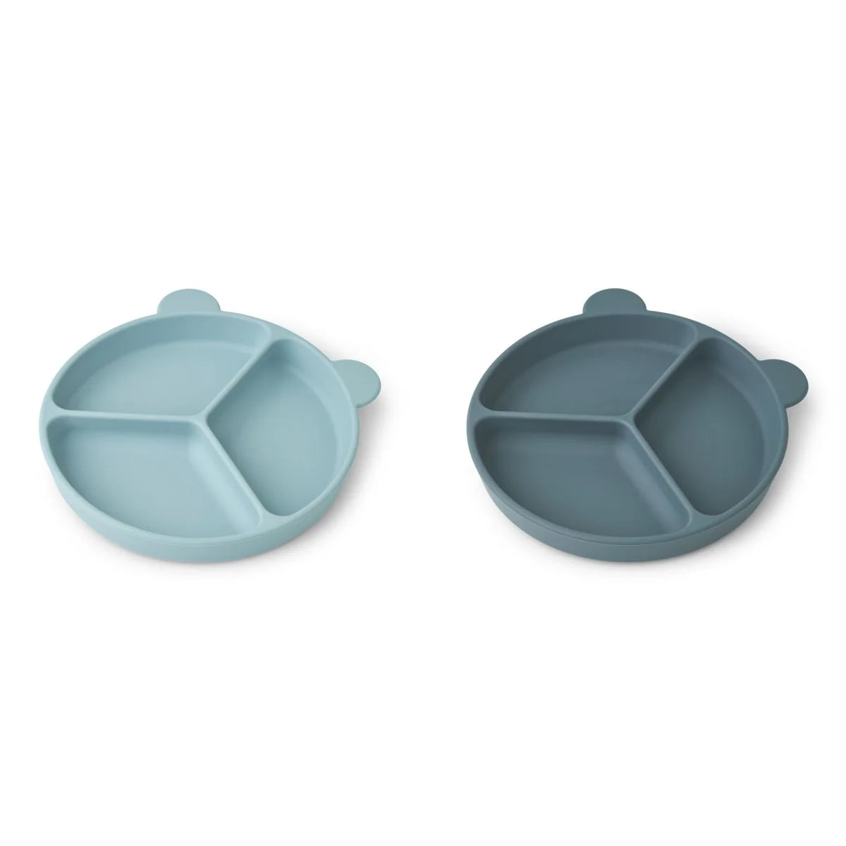 Prato Silicone com Divisorias | Sea Blue | Whale Blue Mix