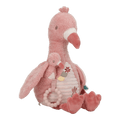 Peluche de Atividades Flamingo Rosa Safari Friends Little Dutch - fundo branco