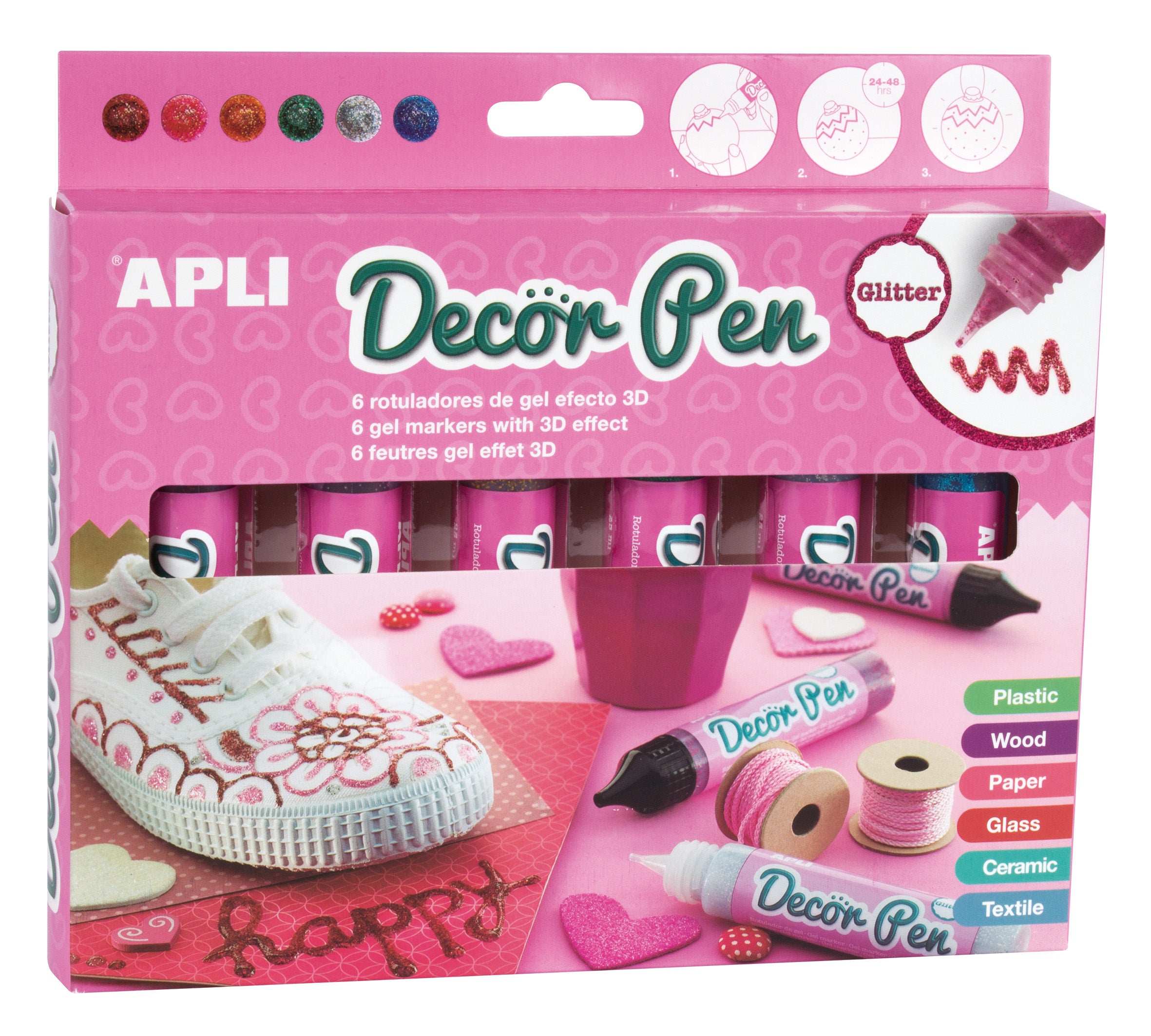 Caneta Decor | Glitter | 6 cores
