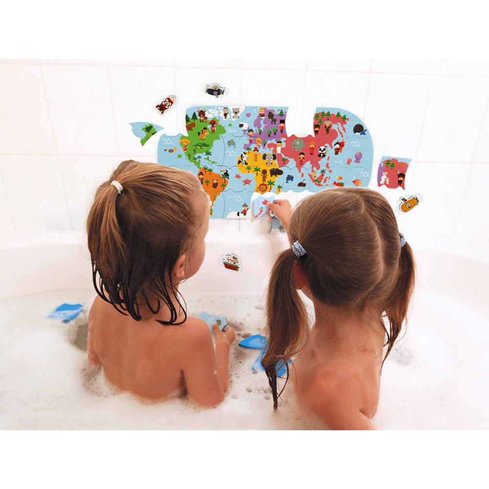 Puzzle de Banho 28 peças | Mapa Mundo