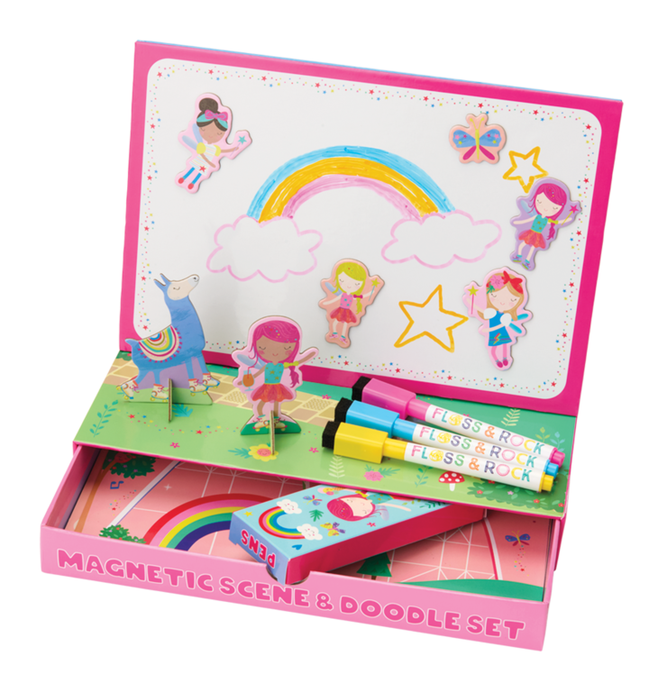 Cena Magrnética e Jogo de Desenho | Rainbow Fairy