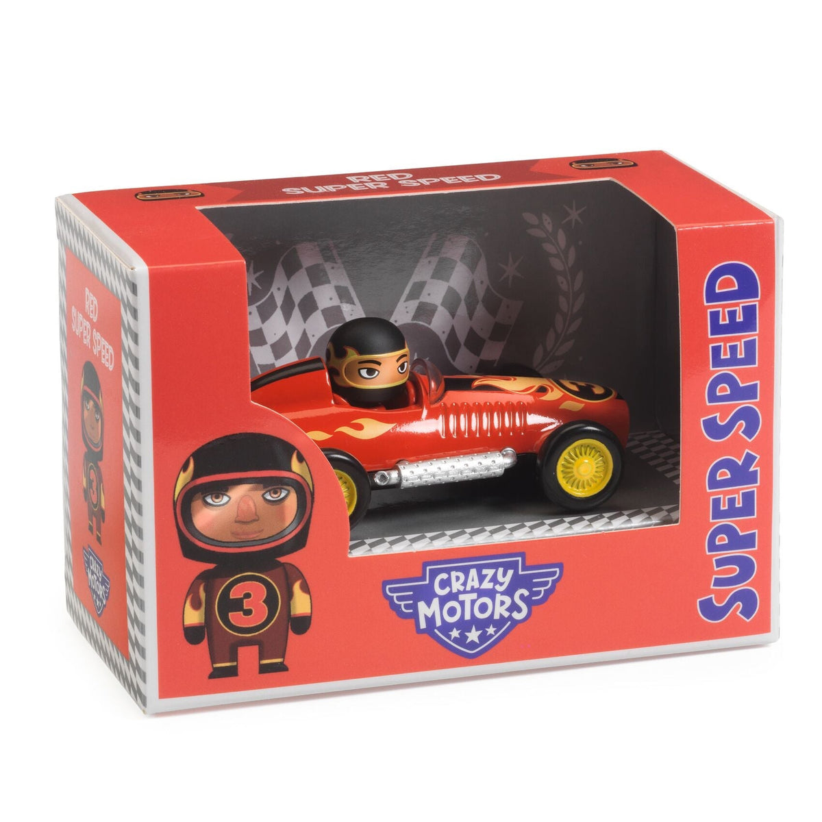 Carrinho Red Super Speed Crazy Motors Djeco - imagem 3