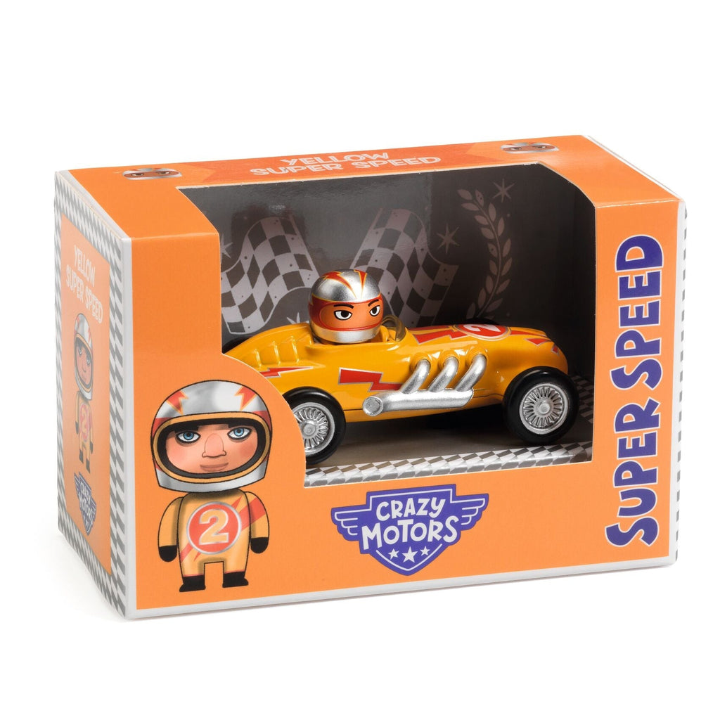 Carrinho Yellow Super Speed Crazy Motors Djeco - imagem 3