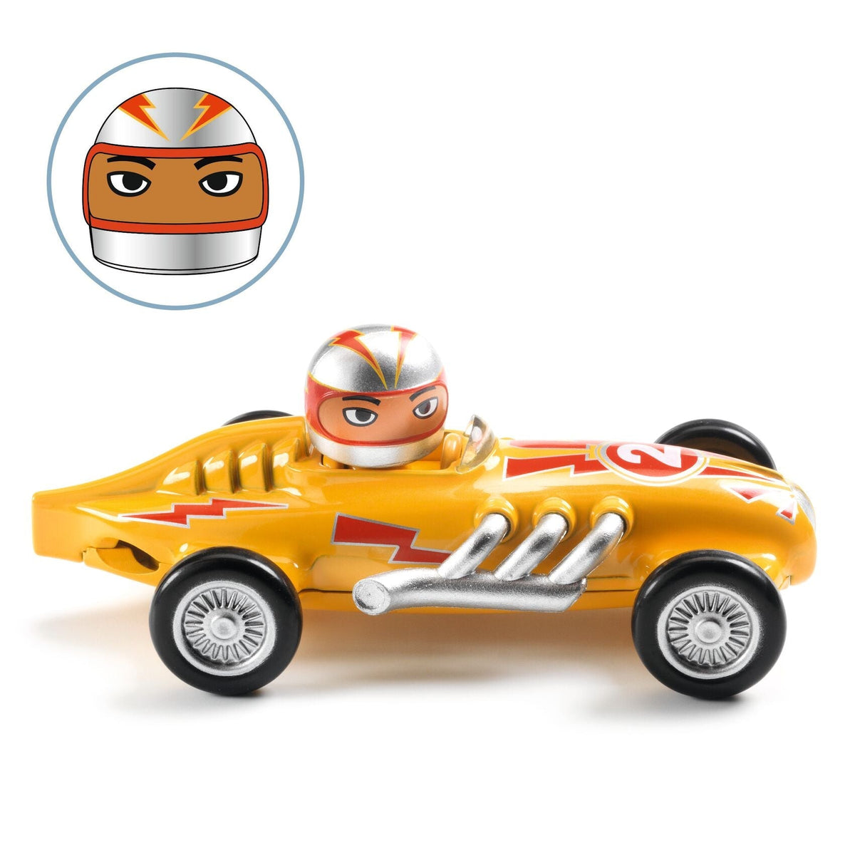 Carrinho Yellow Super Speed Crazy Motors Djeco - imagem 2