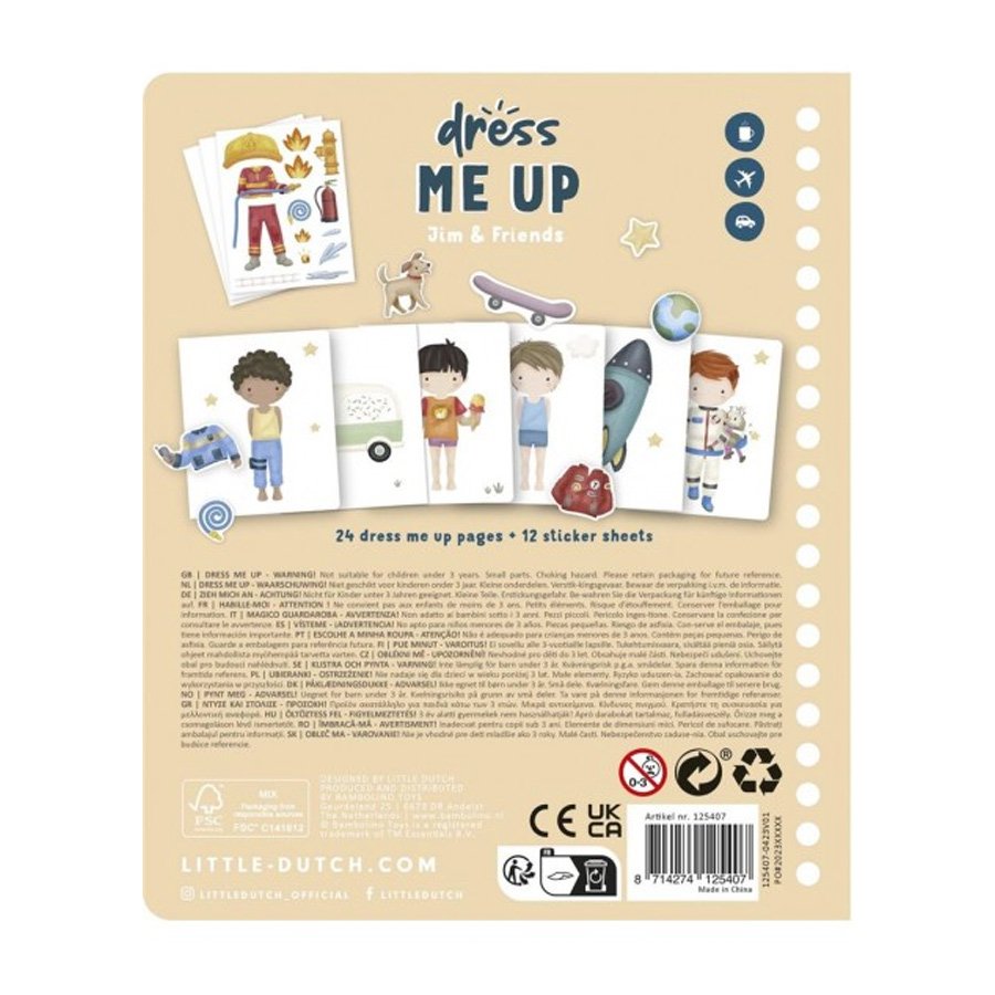 Livro Dress Me Up Jim & Friends - Little Dutch