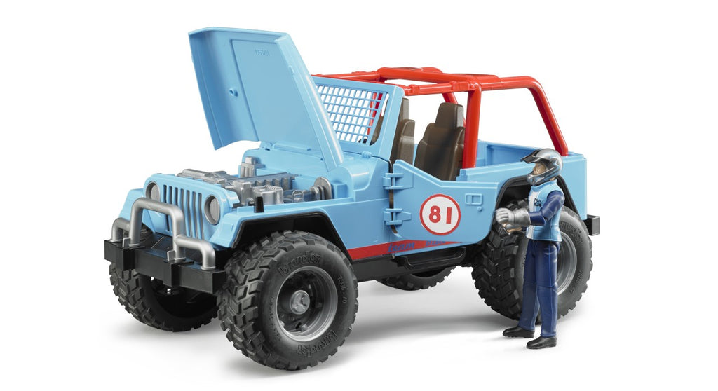 Jeep Corrida todo terreno com Figura | Azul