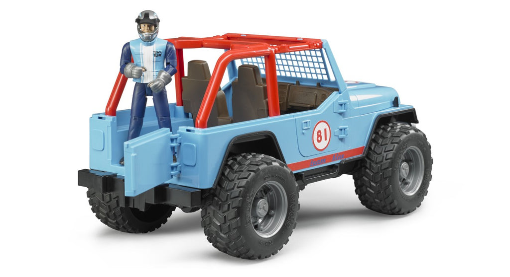Jeep Corrida todo terreno com Figura | Azul