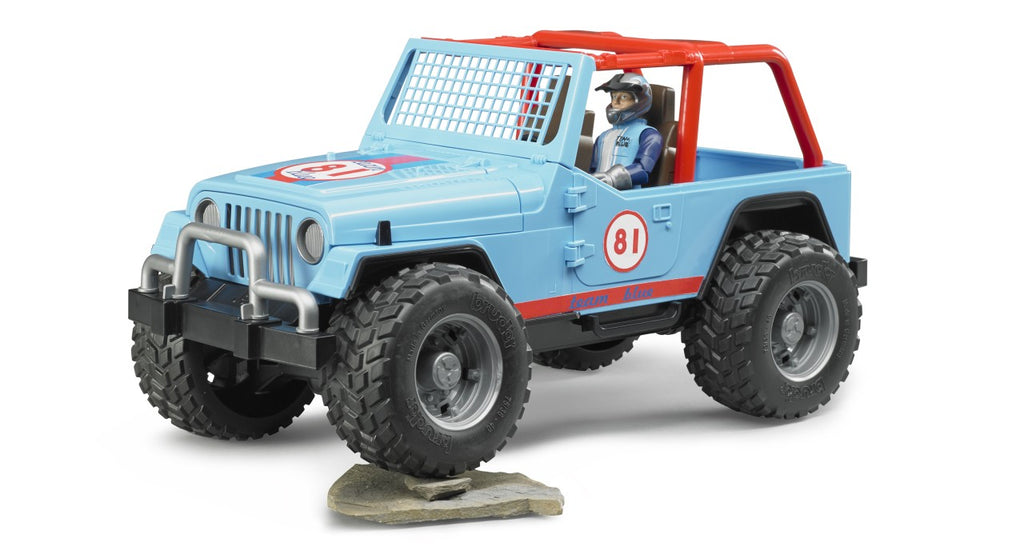 Jeep Corrida todo terreno com Figura | Azul