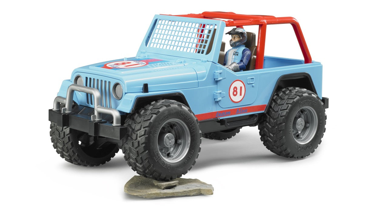 Jeep Corrida todo terreno com Figura | Azul