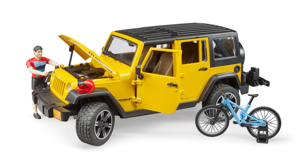 Jeep Wrangler Rubicon Unlimited c/ bicicleta e ciclista