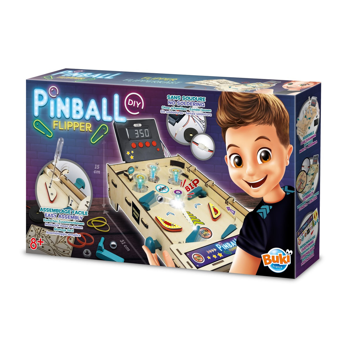 Pinball Construir com luz e som Buki