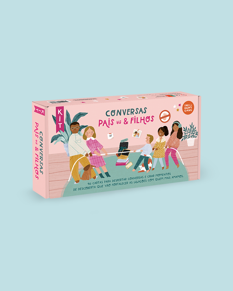 Kit Conversas Pais & Filhos - caixa do jogo The Happy Gang