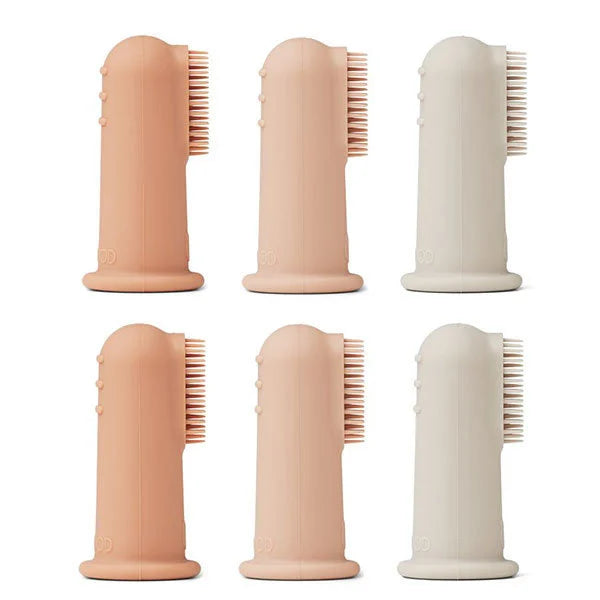 Pack 6 Finger Toothbrush | Simon | Rose Mix